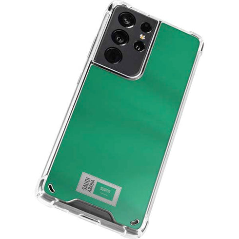 Saudi Arabia Soccer Flag Galaxy S21 Ultra 5G Clear Case